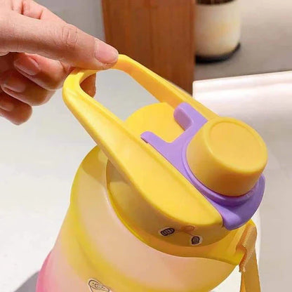 Colorful plastic body water bottle