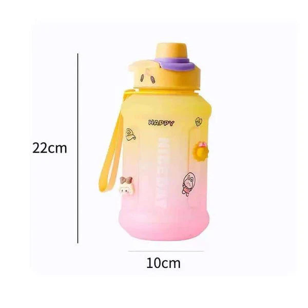 Colorful plastic body water bottle