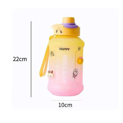 Colorful plastic body water bottle