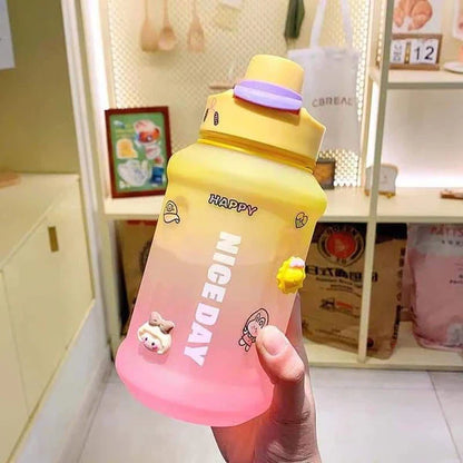 Colorful plastic body water bottle