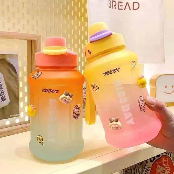 Colorful plastic body water bottle
