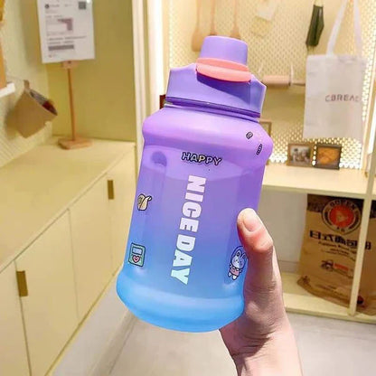 Colorful plastic body water bottle